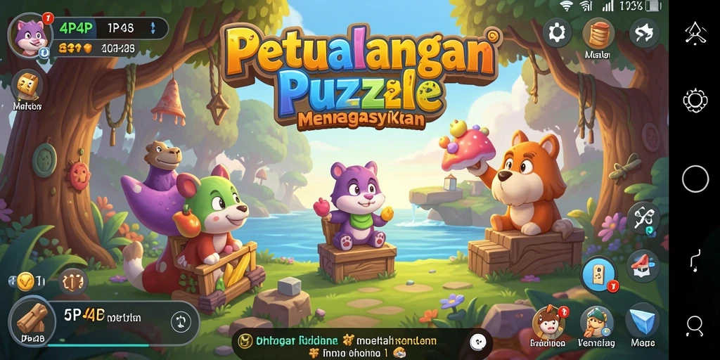 Tampilan gameplay menarik dari 4P4P yang menantang.