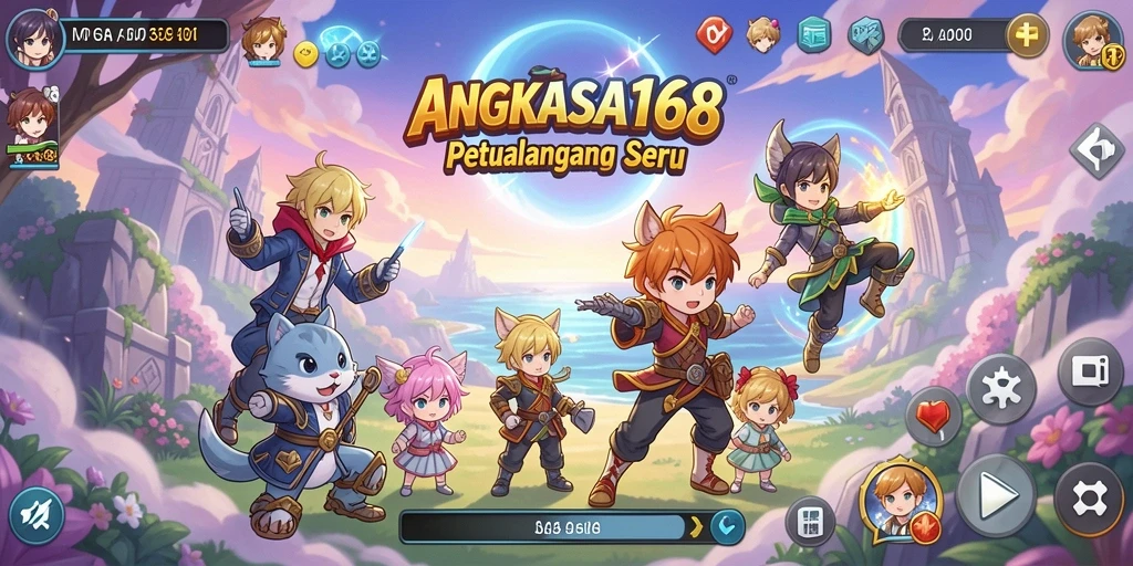 Tampilan gameplay seru dan karakter anime yang menarik di ANGKASA168.