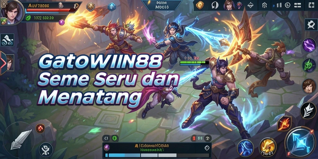 Tampilan seru gameplay AUTOWIN88 dengan pertempuran MOBA yang menegangkan.