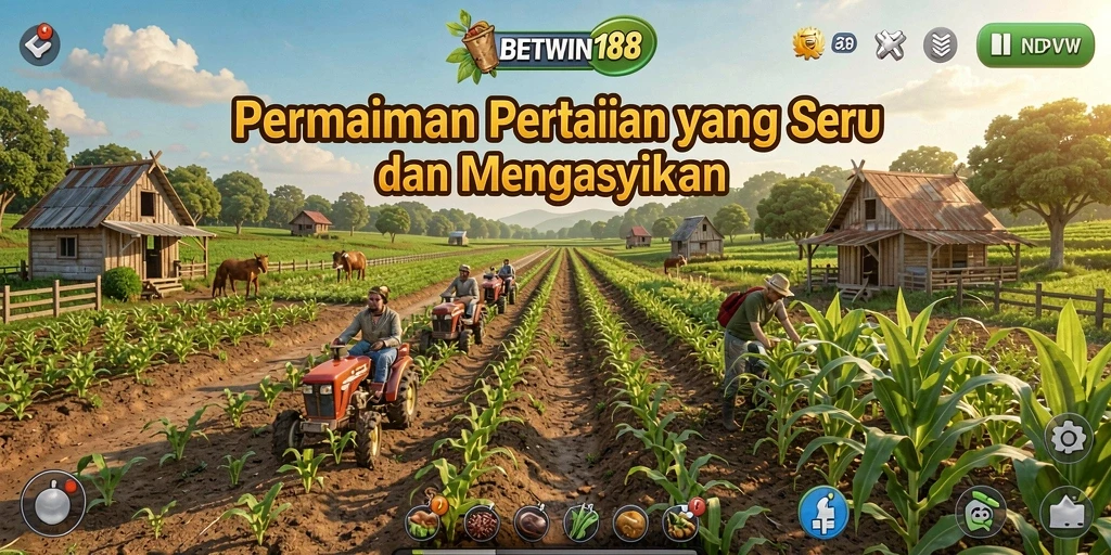 Screenshot BETWIN188 menampilkan gameplay seru dengan ladang pemandangan indah.