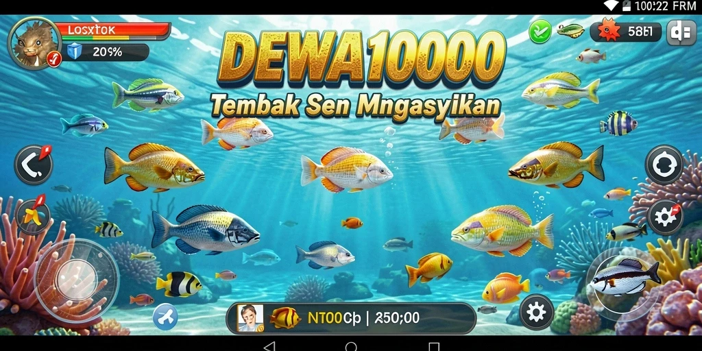 Tampilan gameplay seru dari DEWA1000 yang penuh warna.