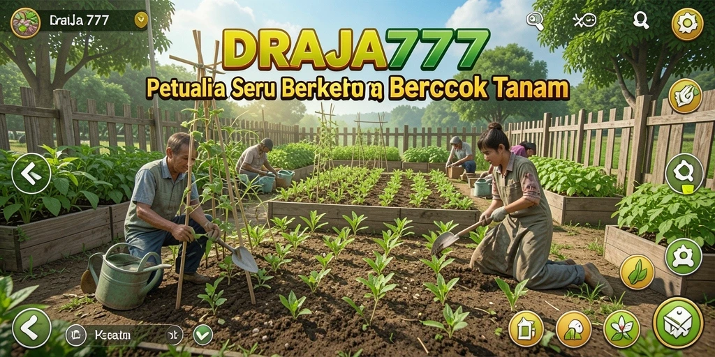 Screenshot utama DRAJA777 menampilkan gameplay seru dalam bercocok tanam.