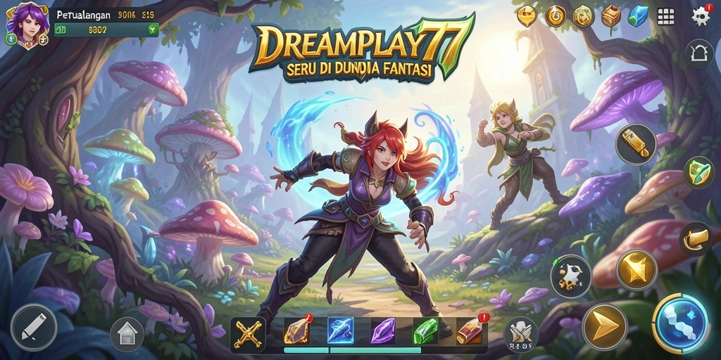 Tampilan gameplay <strong>DREAMPLAY77</strong> yang mendebarkan dalam dunia petualangan.