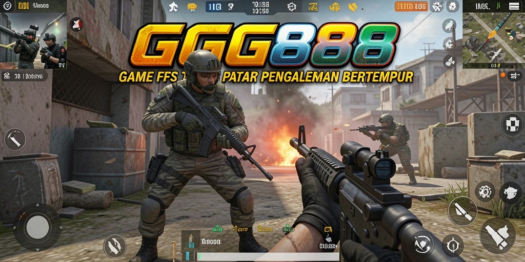 Screenshot dari gameplay intens GGG888 dengan aksi bertempur yang cepat.