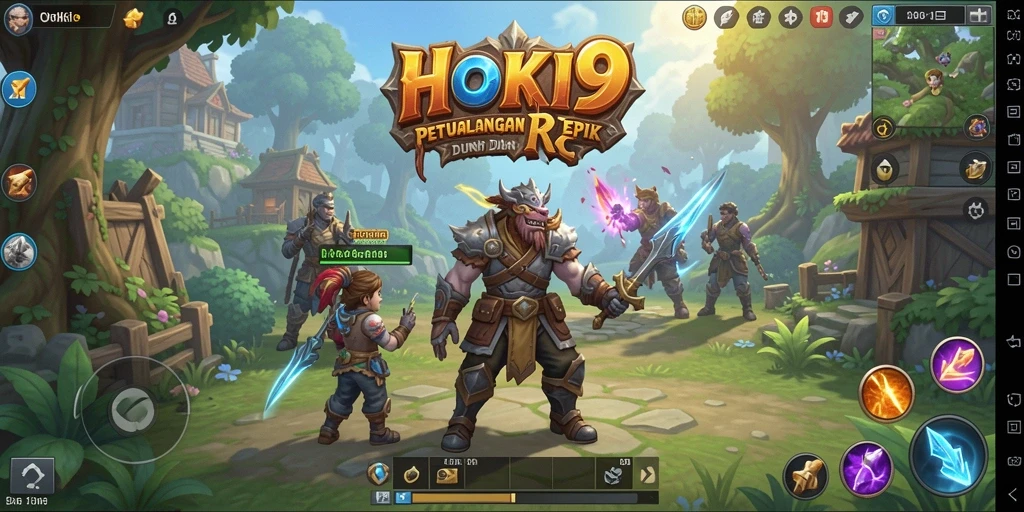 Tangkapan layar dari gameplay HOKI9 yang menampilkan pertempuran seru.