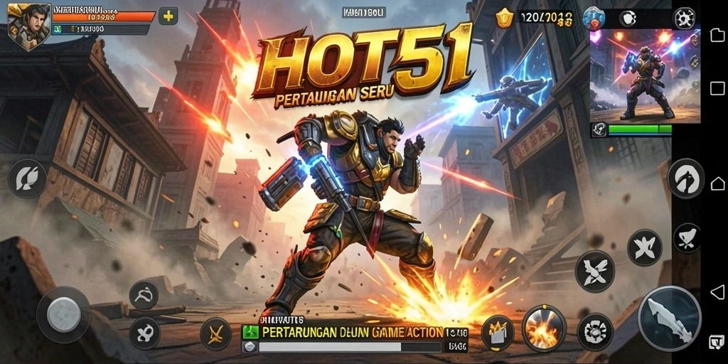 Tampilan gameplay seru dalam HOT51 yang penuh aksi.