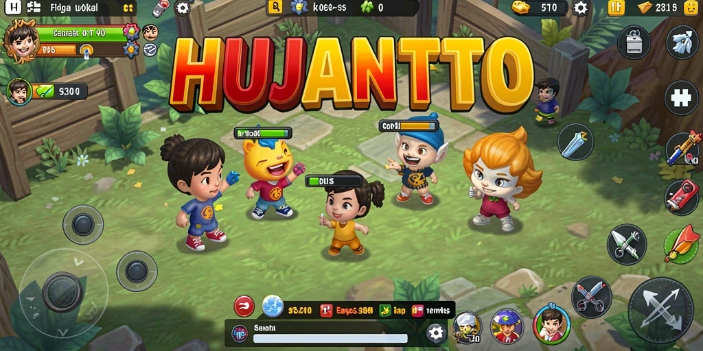 Screenshot gameplay HUJANTOTO menampilkan keseruan dan interaksi yang menyenangkan.