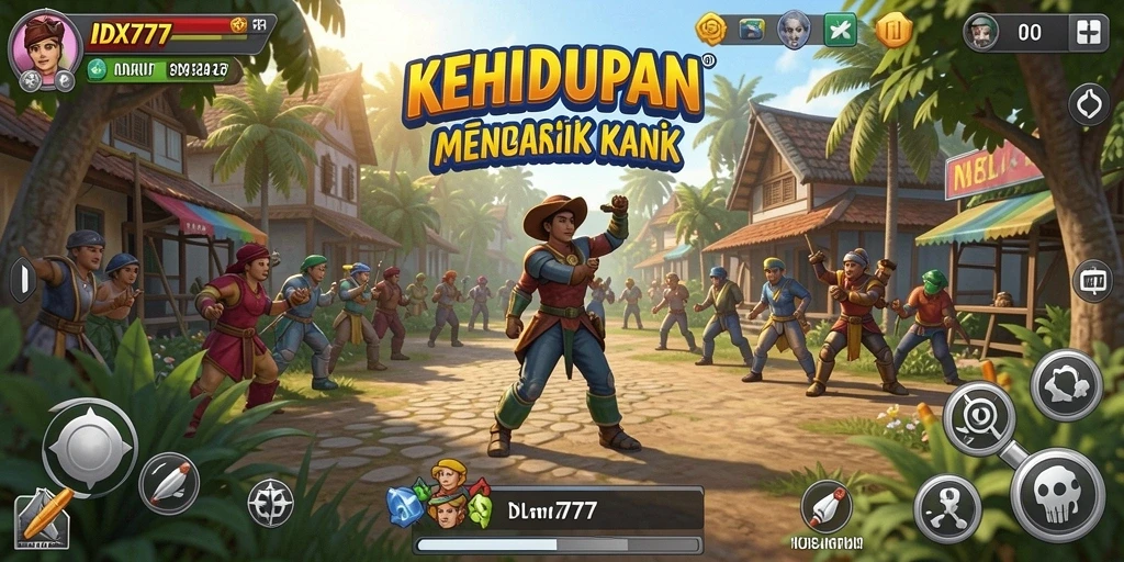 Tampilan gameplay IDX777 yang penuh warna dan interaktif.