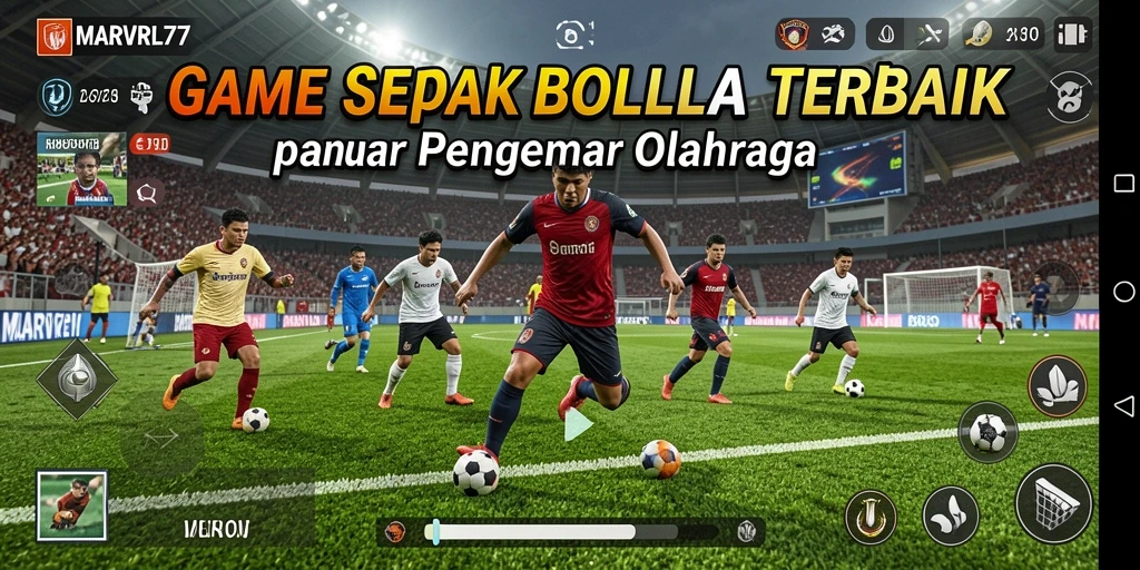 Gameplay aksi seru di lapangan sepak bola dengan MARVRL77.