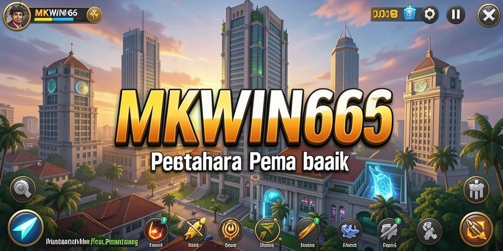 Screenshot gameplay MKWIN666 yang menampilkan pertempuran Tower Defense yang intens.