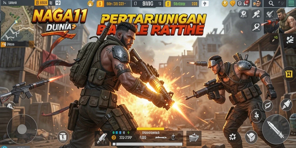 Tangkapan layar menunjukkan aksi pertempuran di arena NAGA11.