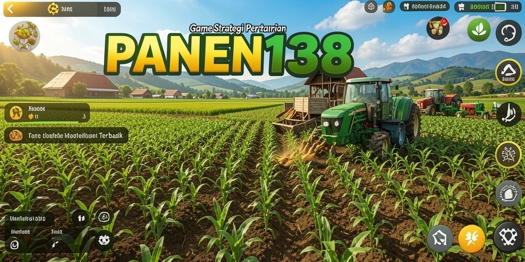 Screenshot gameplay <strong>PANEN138</strong> menunjukkan pertanian yang subur dan aktif.