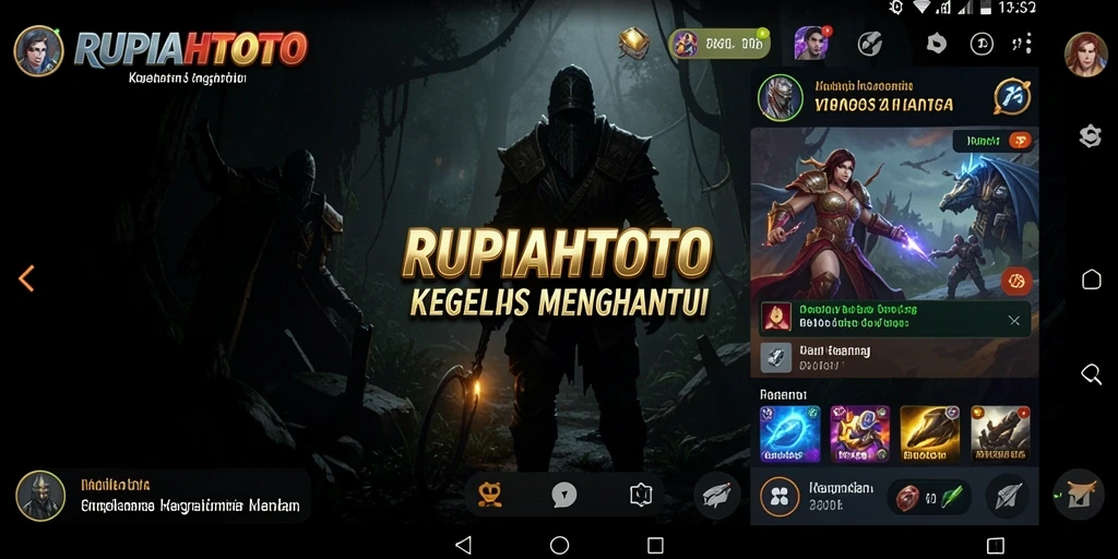 Screenshot menampilkan gameplay RUPIAHTOTO dengan suasana Horror yang menyeramkan.